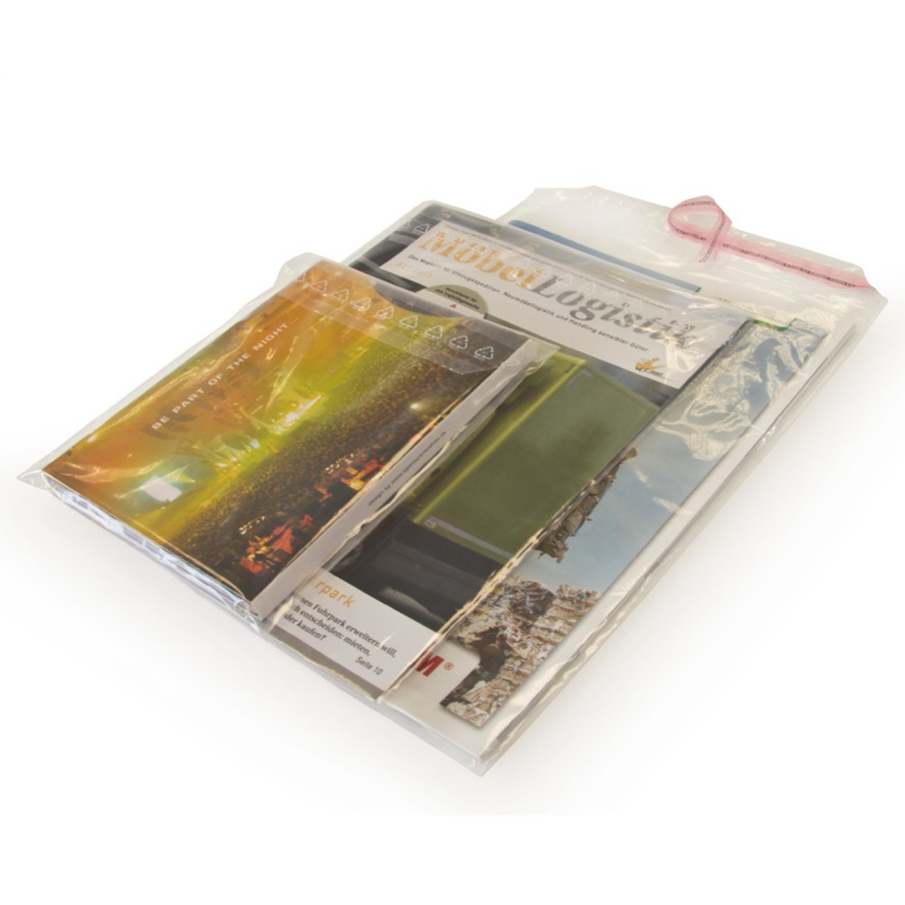 Folien-Versandtasche, LDPE, transparent, 70 µ, LxB 310 x 225 mm, für DIN A4