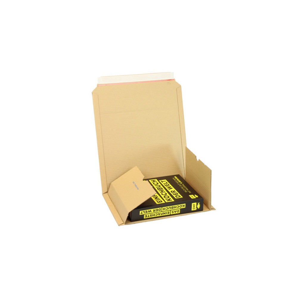 Medienkarton Wellpappe, 1-wellig, Innenmaß LxBxH 302 x 215 x 20-75 mm, für DIN A5