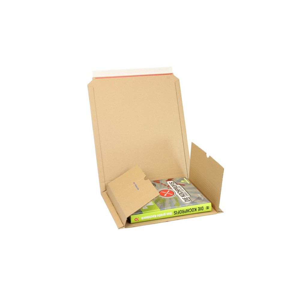Medienkarton Wellpappe, 1-wellig, Innenmass LxBxH 330 x 270 x 20-75 mm, für DIN C4