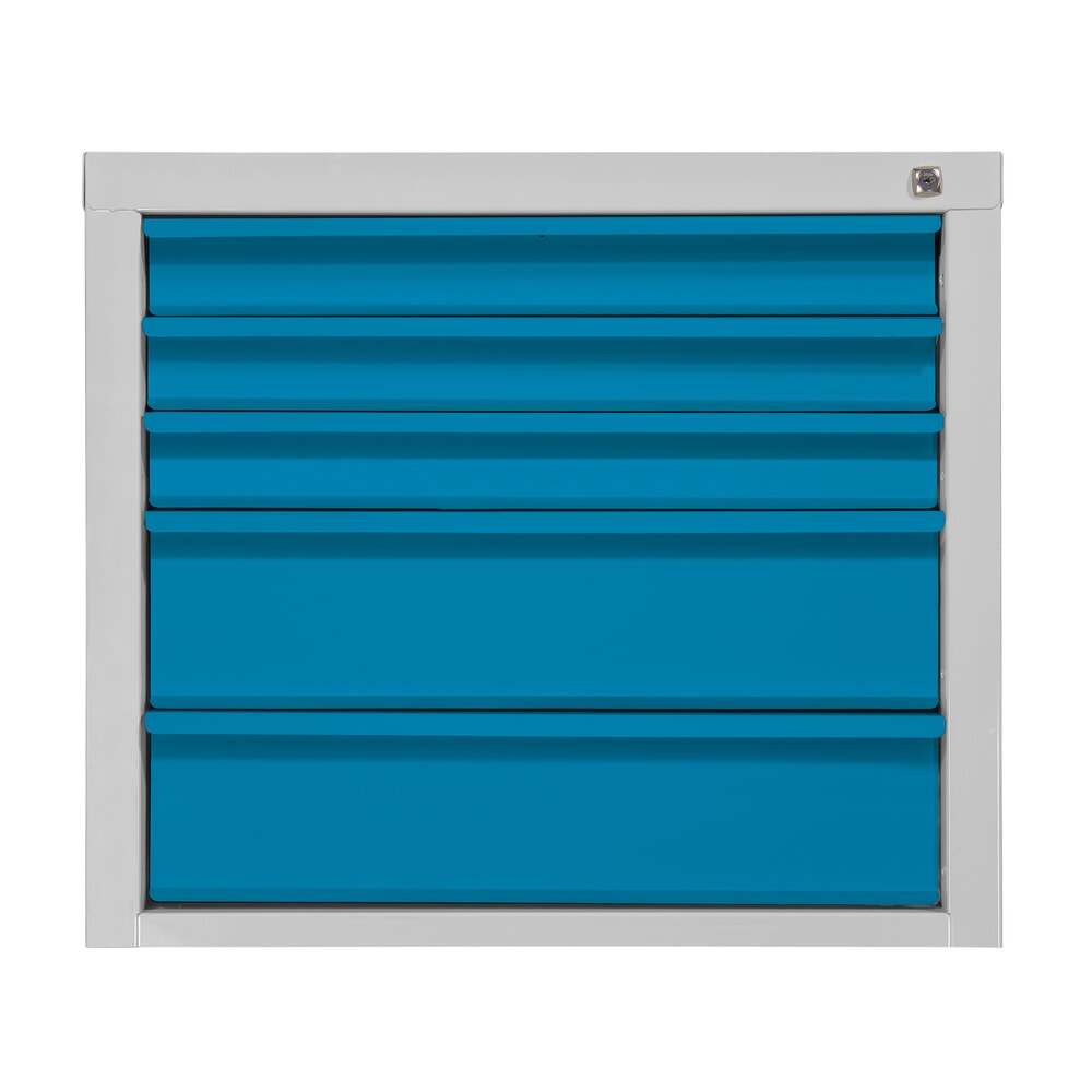 HEMMDAL Schubladenschrank Classic, 5 Schubladen, HxBxT 600 x 700 x 435 mm, lichtgrau/lichtblau