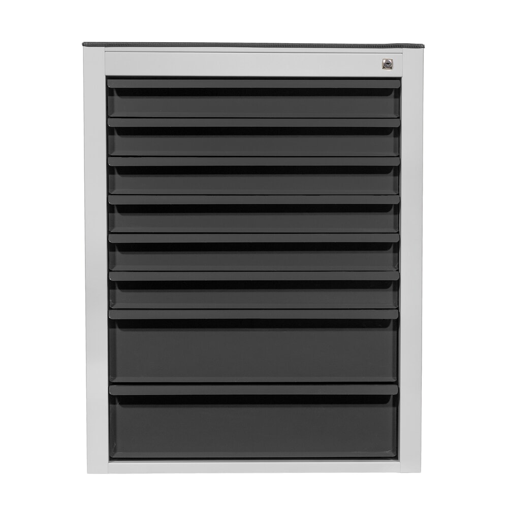 HEMMDAL Schubladenschrank Maxi, 8 Schubladen, HxBxT 900 x 710 x 550 mm, lichtgrau/anthrazitgrau