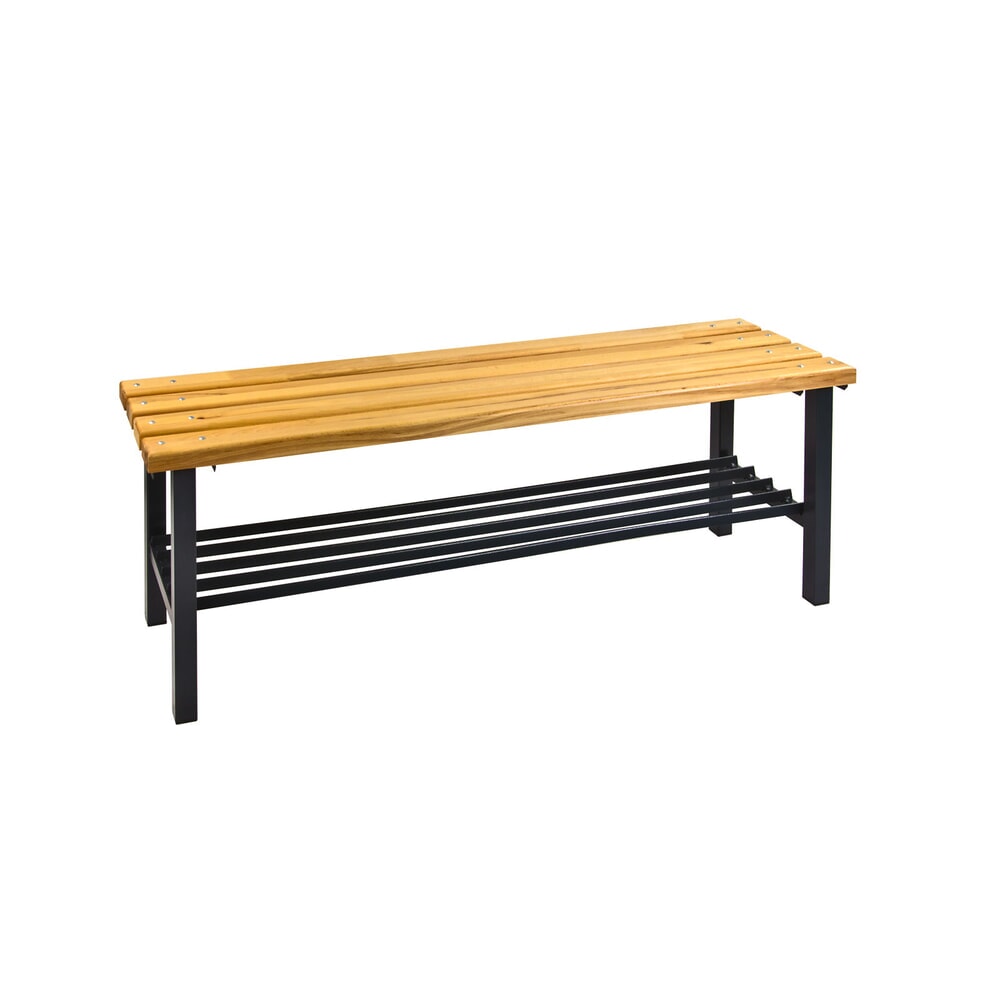HEMMDAL Umkleidesitzbank, mit Schuhrost, LxBxH 1000 x 400 x 420 mm, anthrazitgrau