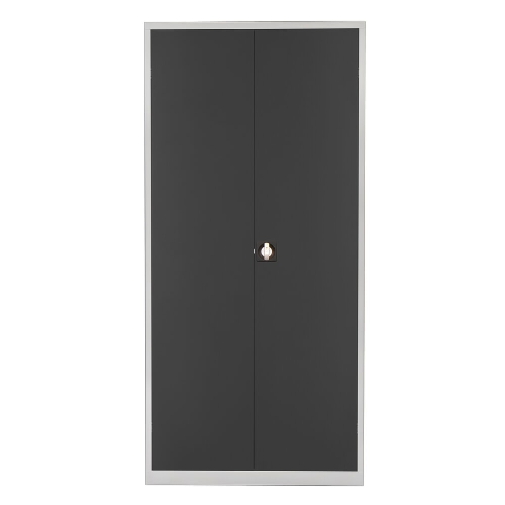 Steinbock® Flügeltürenschrank, HxBxT 1950 x 920 x 420 mm, lichtgrau/anthrazitgrau