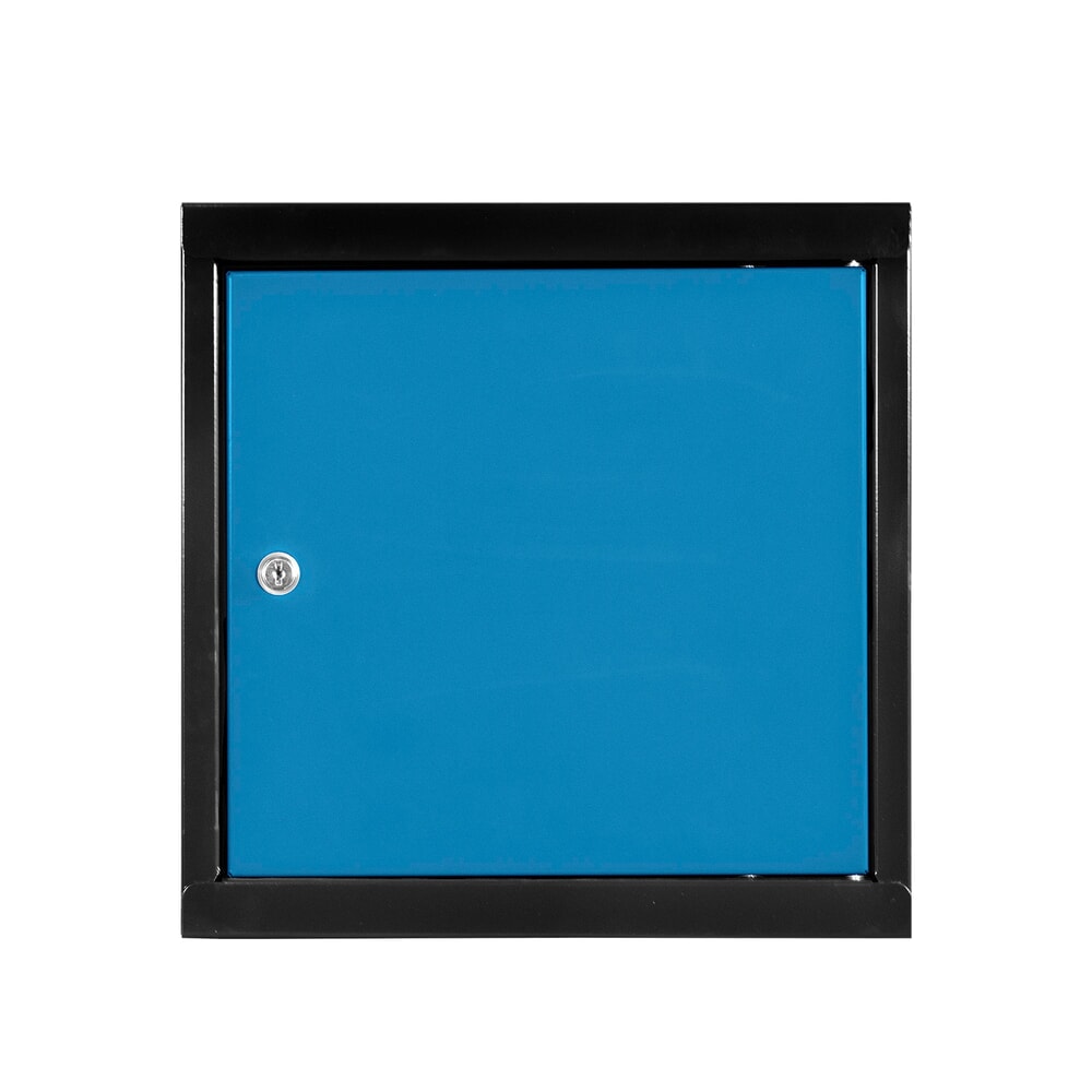 Steinbock® Schließfachwürfel, Zylinderschloss, HxBxT 400 x 400 x 400 mm, anthrazitgrau/lichtblau