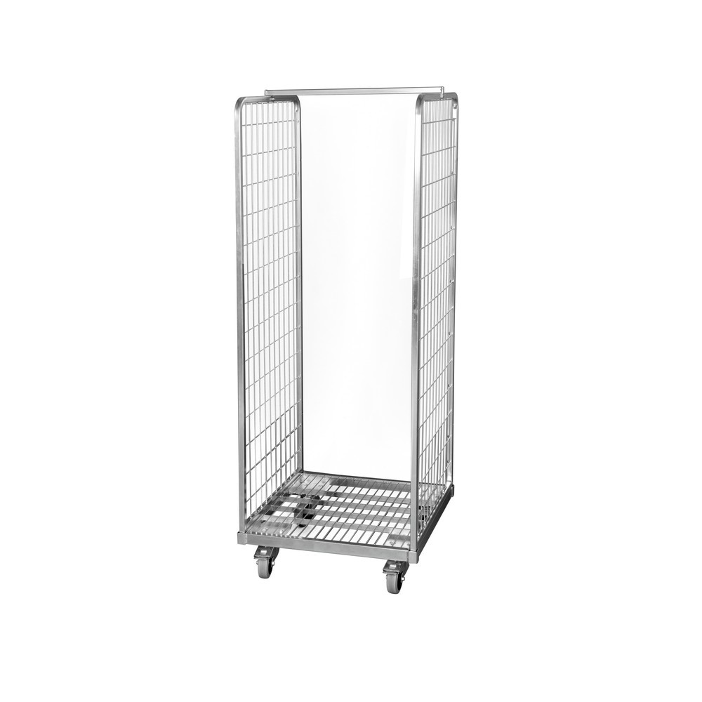 Stahl-Rollbehälter in Euro-Mass, mit Stabilitätsrohr, 2-seitig, Ladefläche BxT 600 x 560 mm