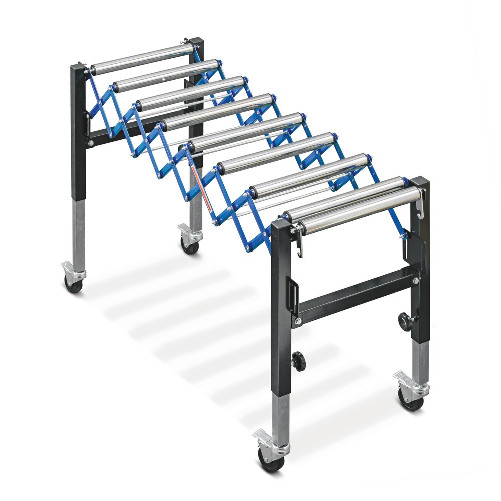 Scheren-Rollenbahn Ameise®, Bahnlänge 405-1.275 mm, Bahnbreite 500 mm, TK 90 kg