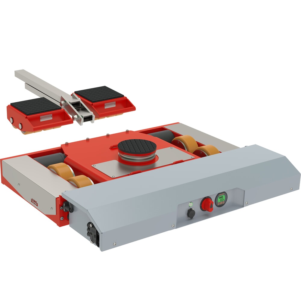 JUNG elektrisches Transportfahrwerk JLA-e, 5/12 G, lenkbar, Fahrwerk, Tragfähigkeit 5 t, Zuglast 12 t
