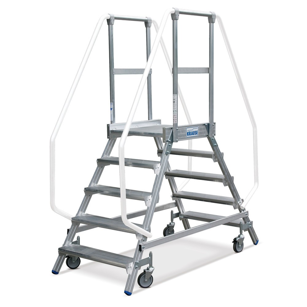 KRAUSE® STABILO Podesttreppe, 2-seitig, verfahrbar, Standhöhe 1,65 m