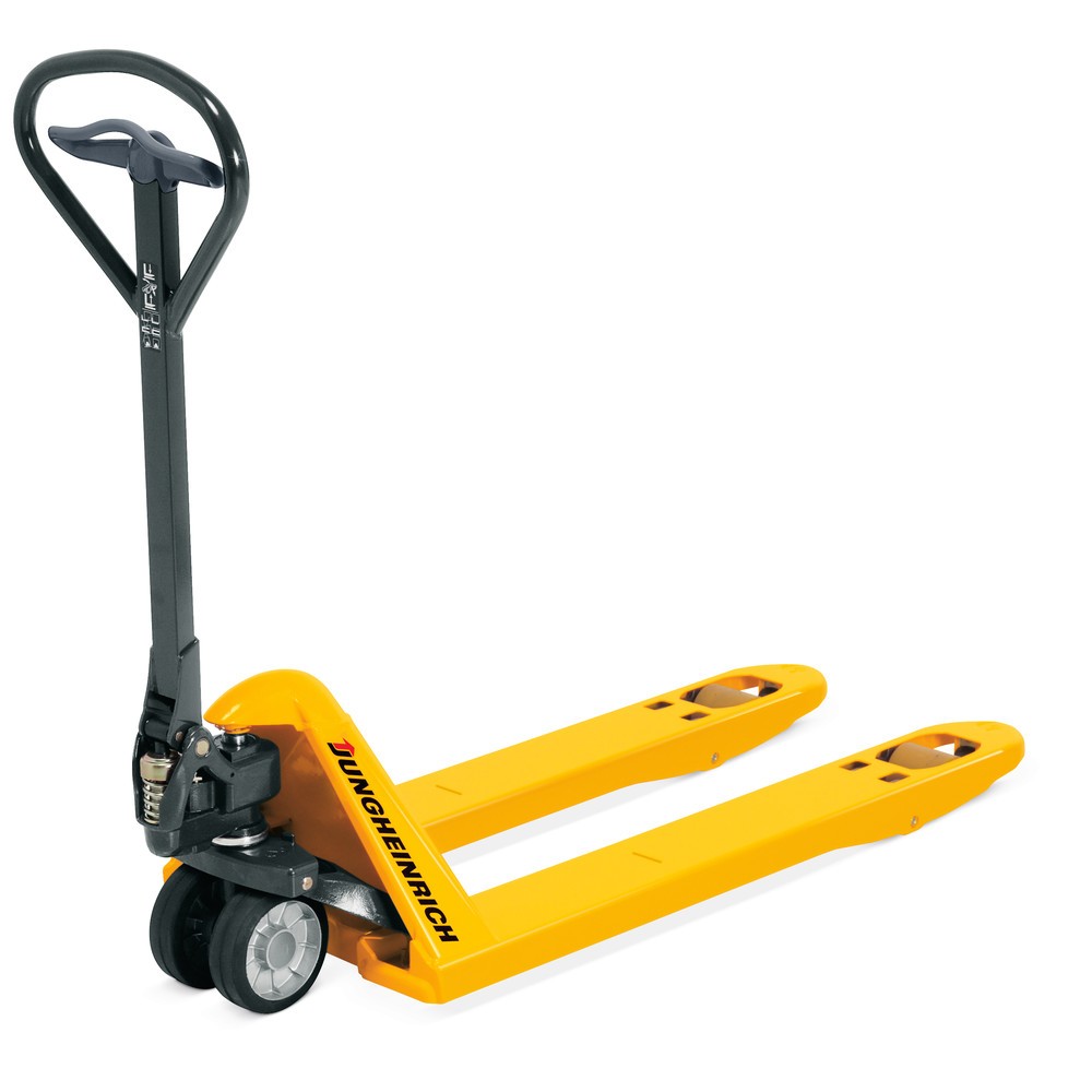 Jungheinrich™ Handhubwagen AM 22, Tragfähigkeit 2.200 kg, Gabellänge 600 mm, Vollgummi/Polyurethan, Tandemrollen