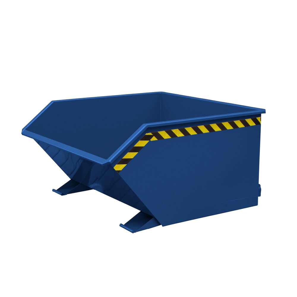 Eichinger® Späne-Kippbehälter mit Siebeinsatz und Ablasshahn, 1000 kg, 150 Liter, anthrazitgrau