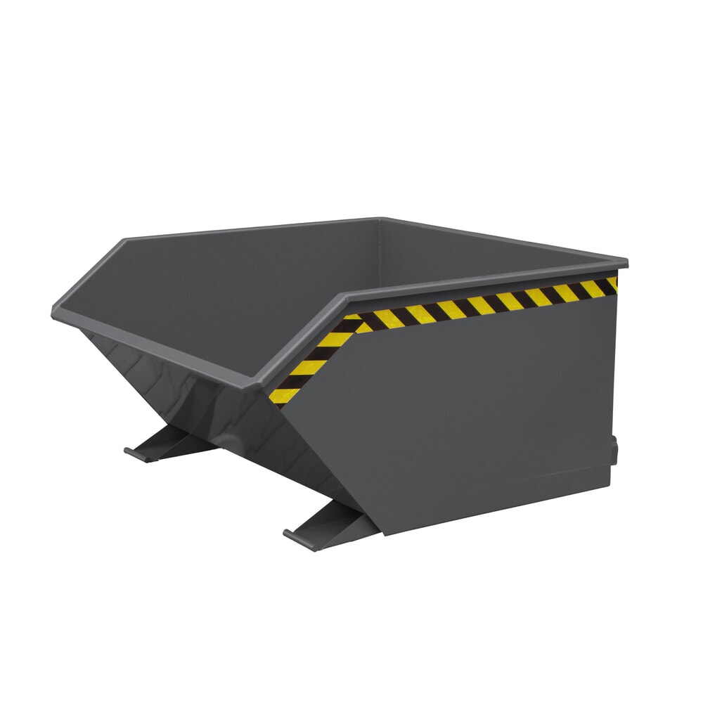 Eichinger® Späne-Kippbehälter mit Siebeinsatz und Ablasshahn, 1000 kg, 500 Liter, enzianblau