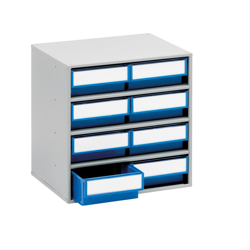 TRESTON Schubladenmagazin, 8 Schubladen, Tiefe 300 mm, blau