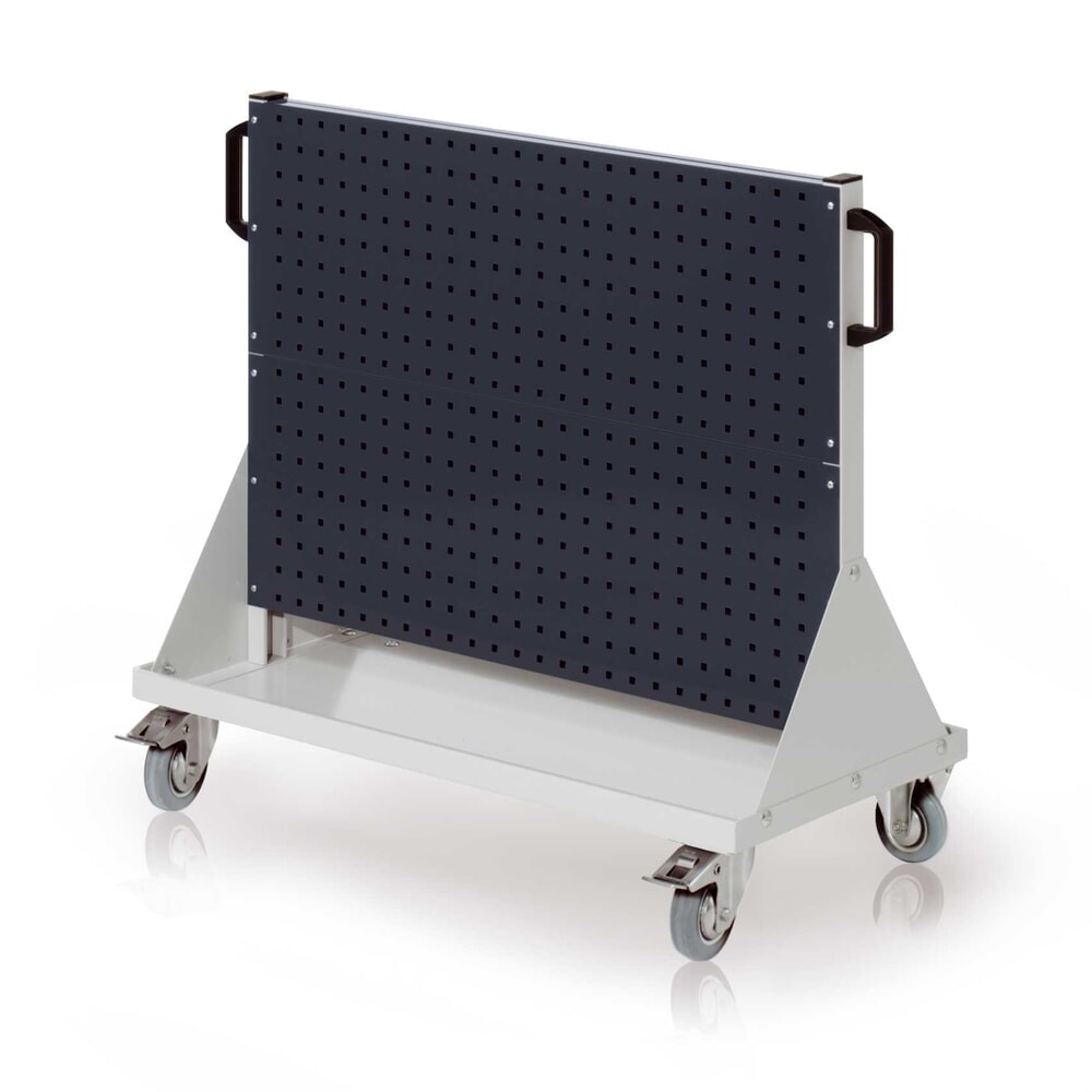 Kappes Rastermobil-Rollwagen, HxBxT 890 mm x 1000 mm x 500 mm, 4 Lochplatten, anthrazitgrau