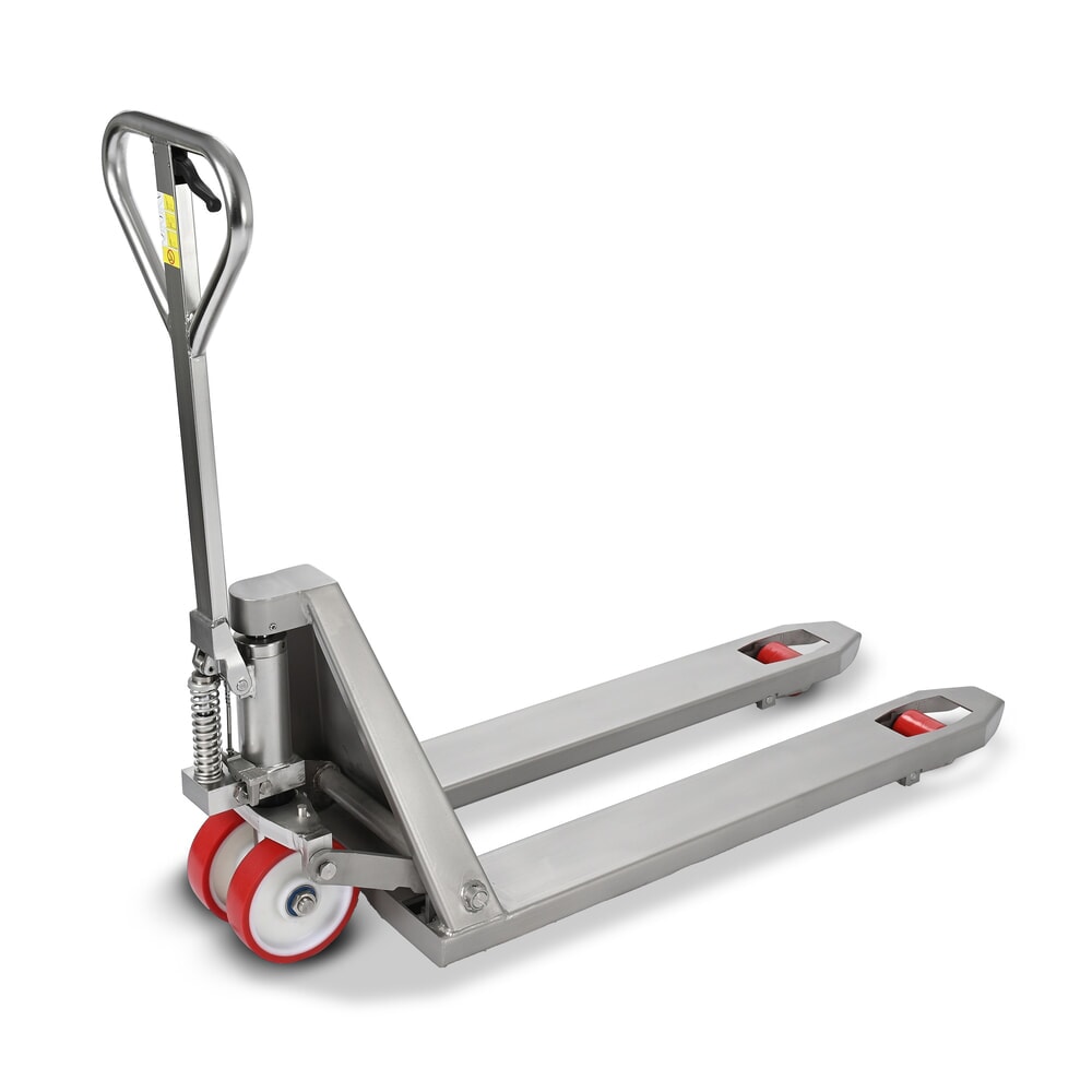 Edelstahl-Hubwagen Ameise® PTM 2.0 INOX, Tragfähigkeit 2000 kg, Gabellänge 1150 mm, Nylon