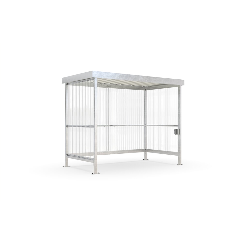 wsm® Raucherunterstand Jena Maxi, Well-PVC, Bausatz