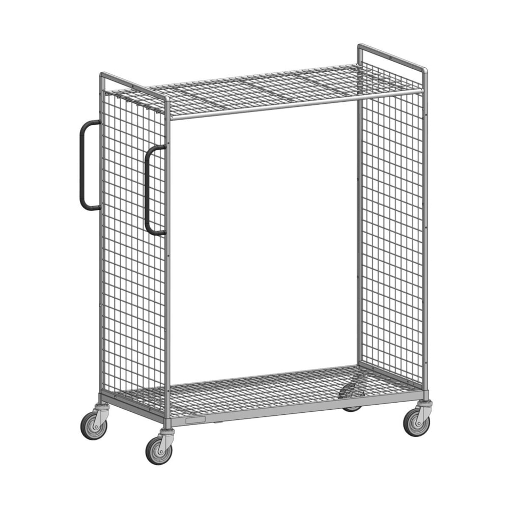 Ameise® Kommissionierwagen AK-L, 2 Gitterwände, HxBxT 1.625 x 660 x 1.330 mm