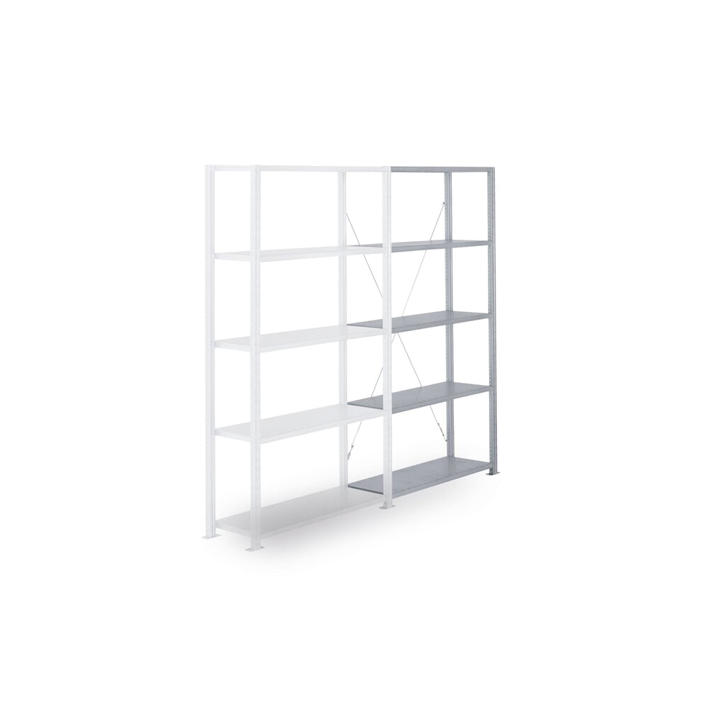 ManOrga Fachbodenregal, AF, mit Stahlpaneel-Fachböden, FL 230 kg, verzinkt, HxBxT 2.000 x 1.300 x 800 mm