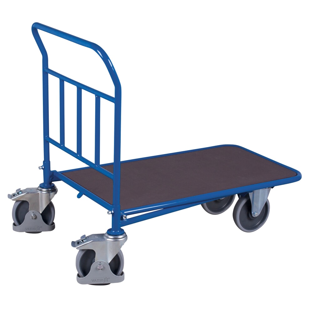 VARIOfit® C+C-Wagen, Sperrholz-Ladefläche, Siebdruckoberfläche, HxBxT 1005 mm x 1140 mm x 740 mm, enzianblau