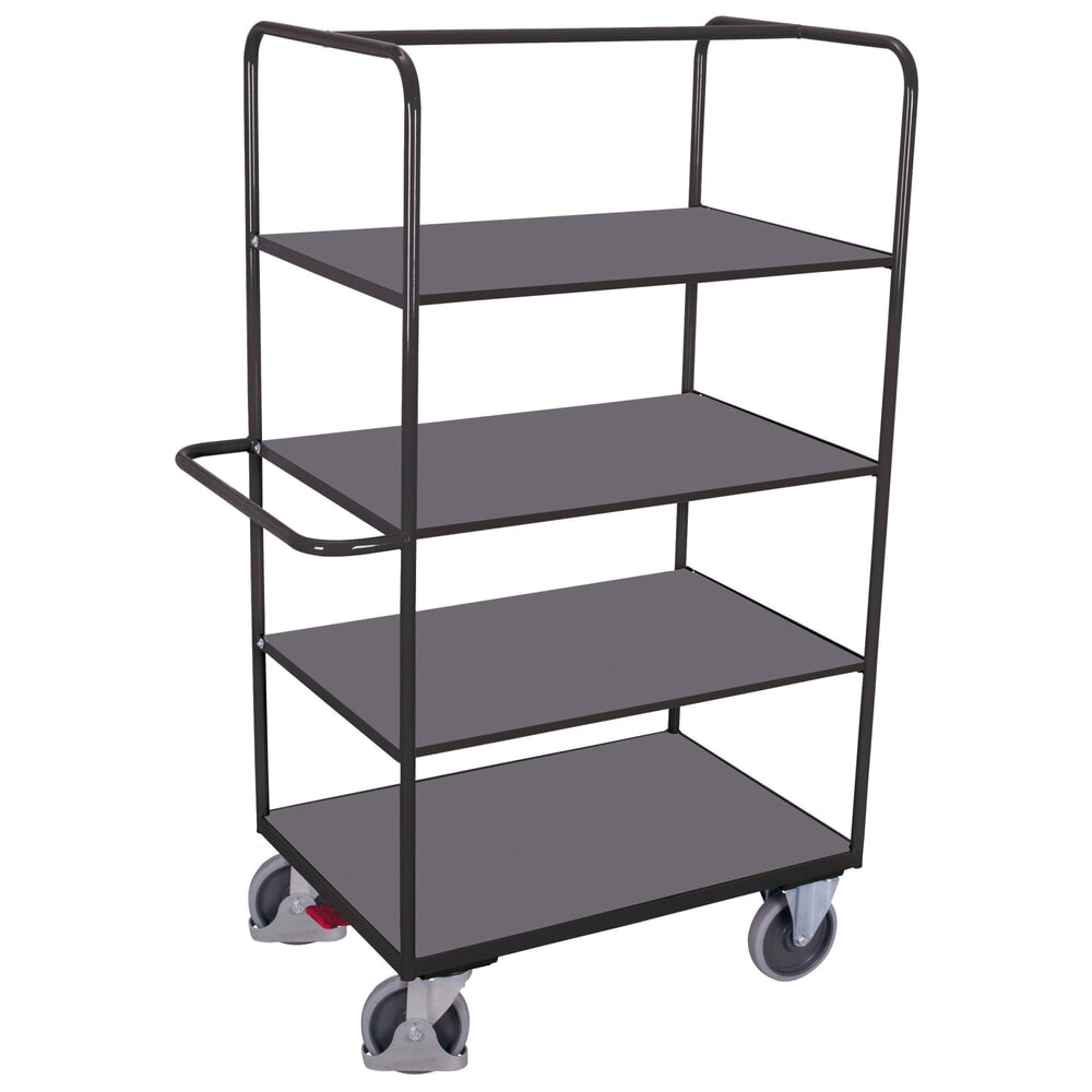 VARIOfit® Etagenwagen, hochklappbare Etagenböden, 2 Wände, HxBxT 1890 mm x 1200 mm x 700 mm, anthrazitgrau