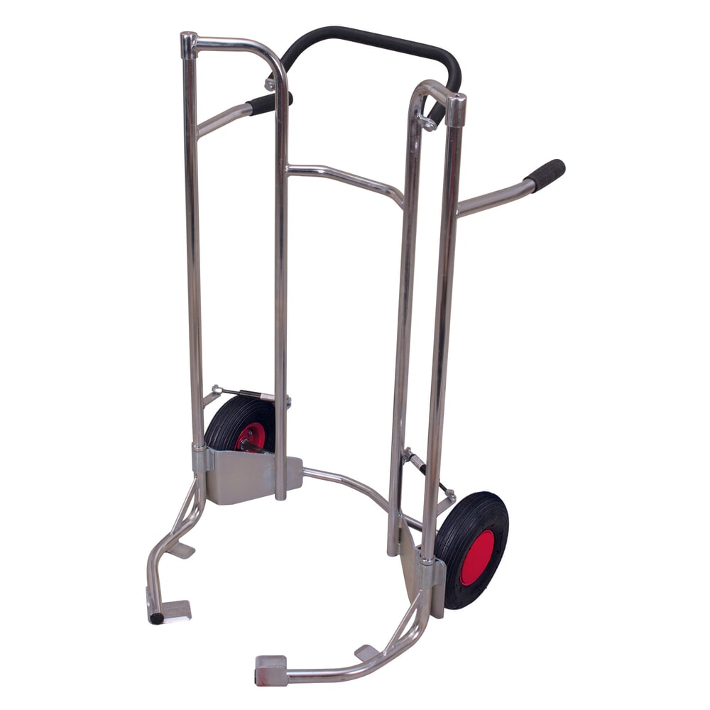 VARIOfit® Reifen-Sackkarre aus Stahl, Tragkraft 200 kg, verzinkt, für 5 Reifen, Luft-Bereifung