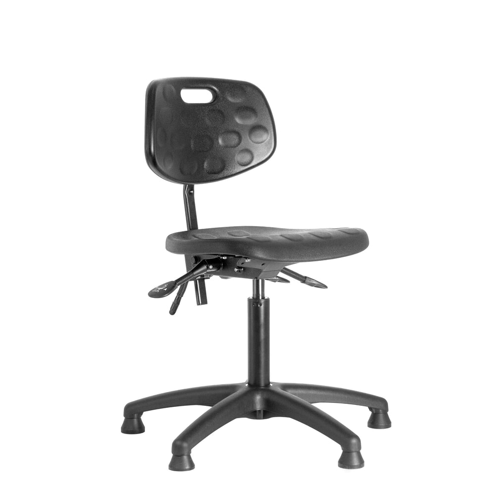 meychair Arbeitsdrehstuhl Workster Basic PW1, stufenlos höhenverstellbar, Kunststoffgestell, Polyurethan-Schaumsitz, Sitzhöhe 470 mm – 610 mm, Bodengleiter