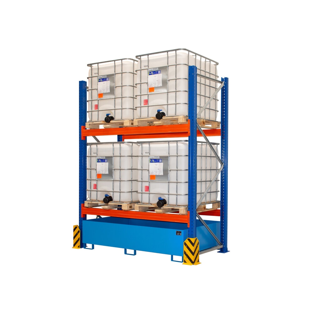Bauer® Gefahrstoffregal UR-G 2200, Regal-Bodenwanne, lichtblau, Grundfeld