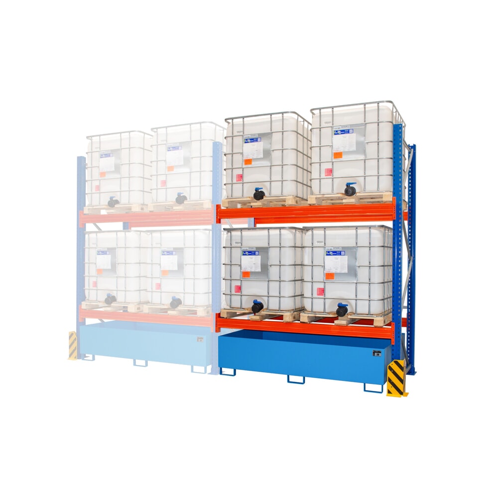 Bauer® Gefahrstoffregal UR-A 2200, Regal-Bodenwanne, lichtblau, Anbaufeld