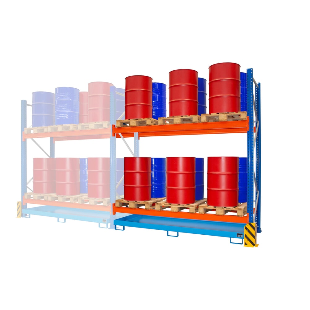 Bauer® Gefahrstoffregal UR-A 2700, Regal-Bodenwanne, lichtblau, Anbaufeld
