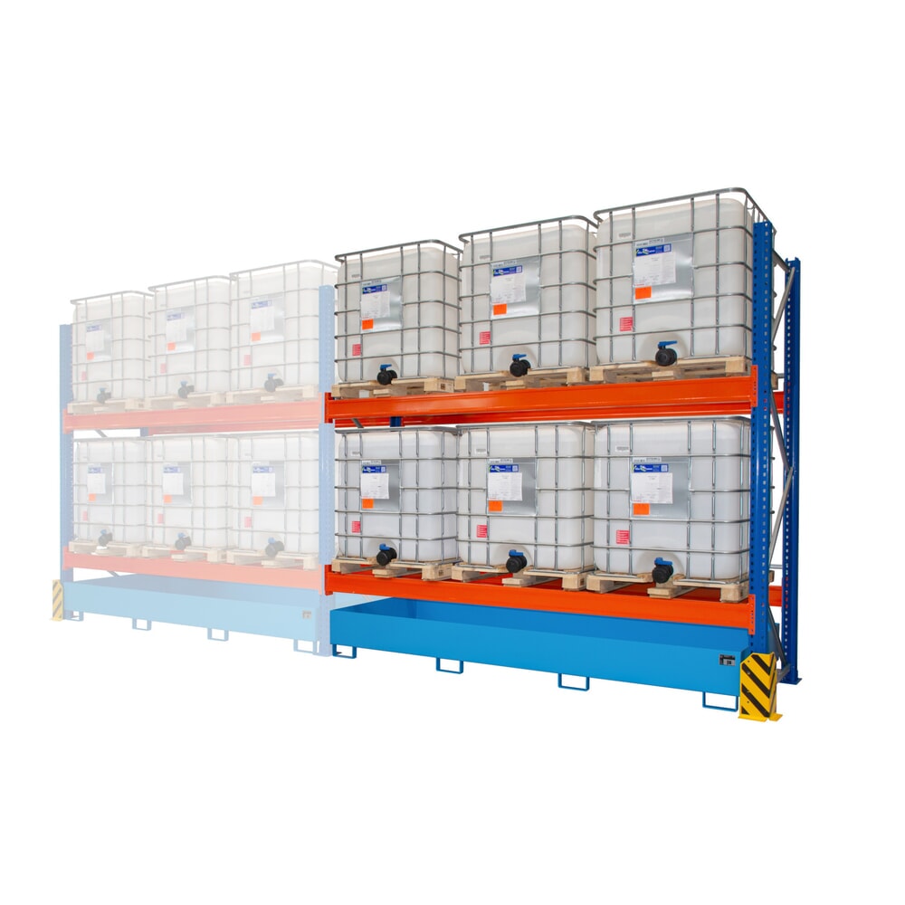 Bauer® Gefahrstoffregal UR-A 3300, Regal-Bodenwanne, lichtblau, Anbaufeld