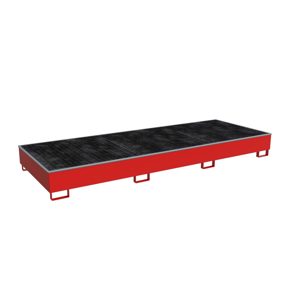 Bauer® Stahl-Auffangwanne RW-GR 3600-3 PE, lackiert, feuerrot