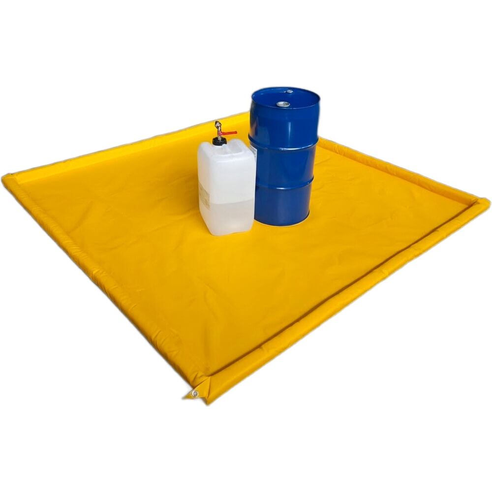 Steinbock® Faltbare Auffangwanne Light aus PVC, Schaumwand, HxBxT 50 x 1.950 x 1.950 mm, Auffangvolumen 167 l