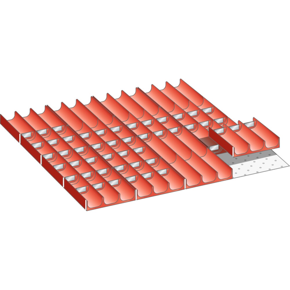 LISTA Set Mulden 36x36E, (BxTxFH) 612x612x50mm, 76-teilig