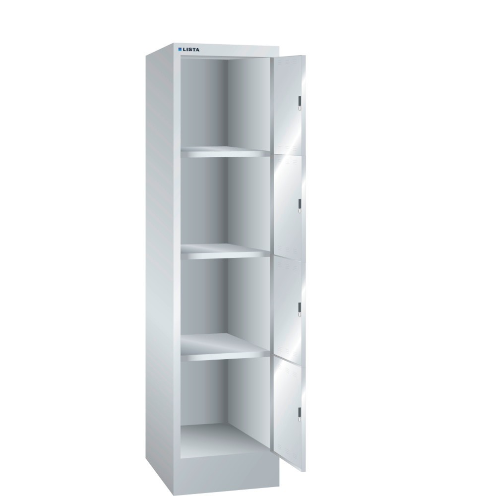 LISTA Fächerschrank, (BxTxH) 415x500x1795mm, 1x4 Fächer, Zylinderschloss