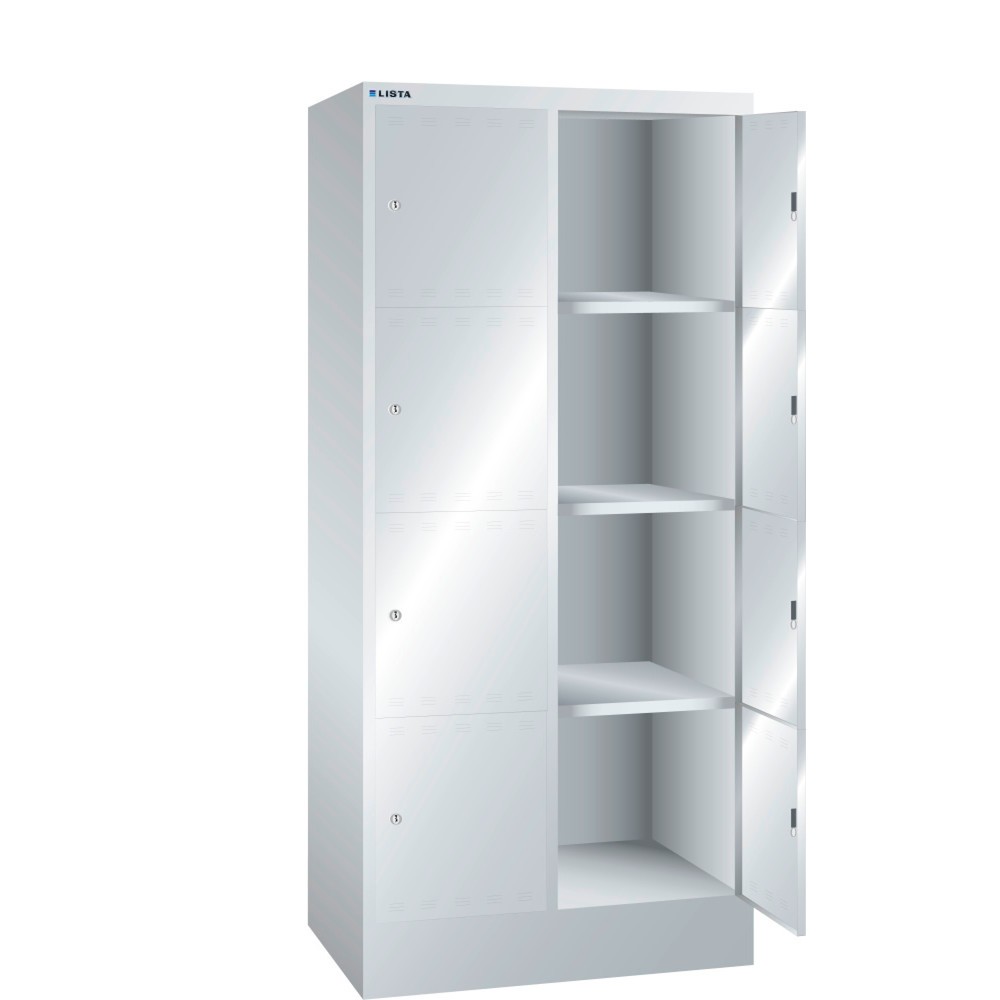 LISTA Fächerschrank, (BxTxH) 810x500x1795mm, 2x4 Fächer, Verschlussvorrichtung