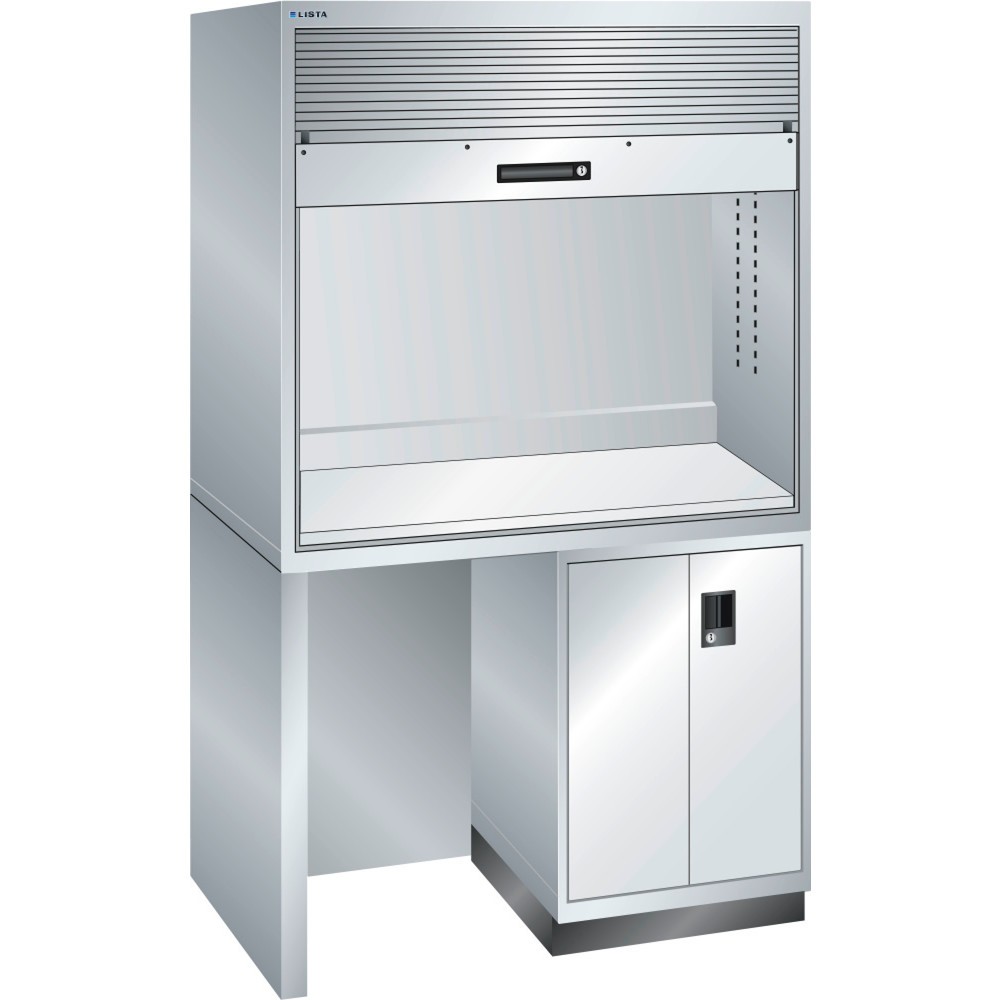 LISTA Qualitätsstation 2x36x36E, (BxTxH) 1434x725x2100mm, D / Schuko, lichtgrau