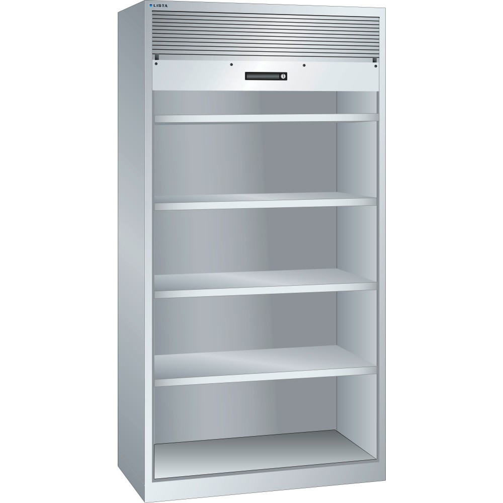 LISTA Rollladenschrank, (BxTxH) 1000x580x1950mm, 4 Verstellböden, lichtgrau