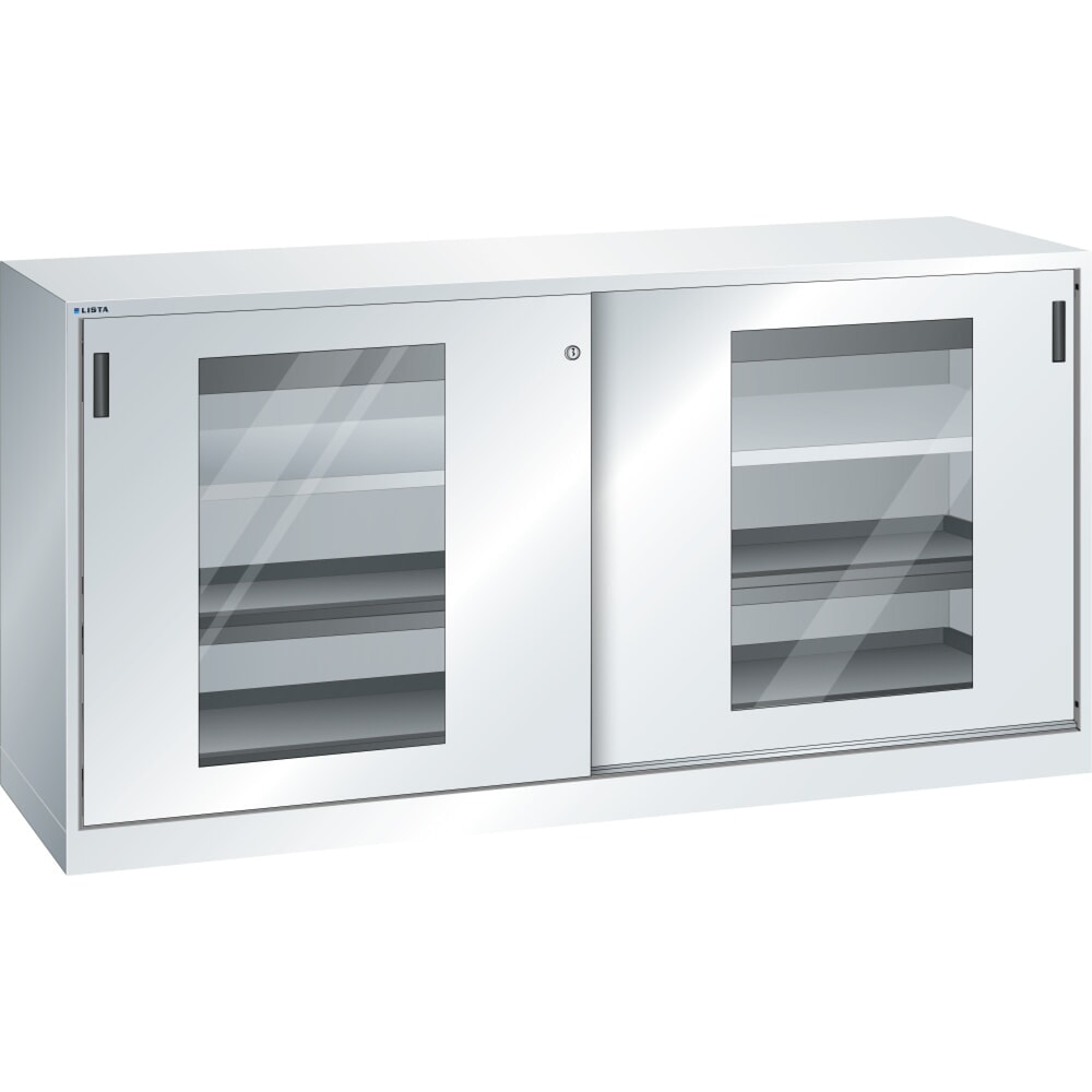 LISTA Werkzeugschrank, (BxTxH) 2000x580x1000mm, 4 Auszüge, 2 Schubladen, lichtgrau