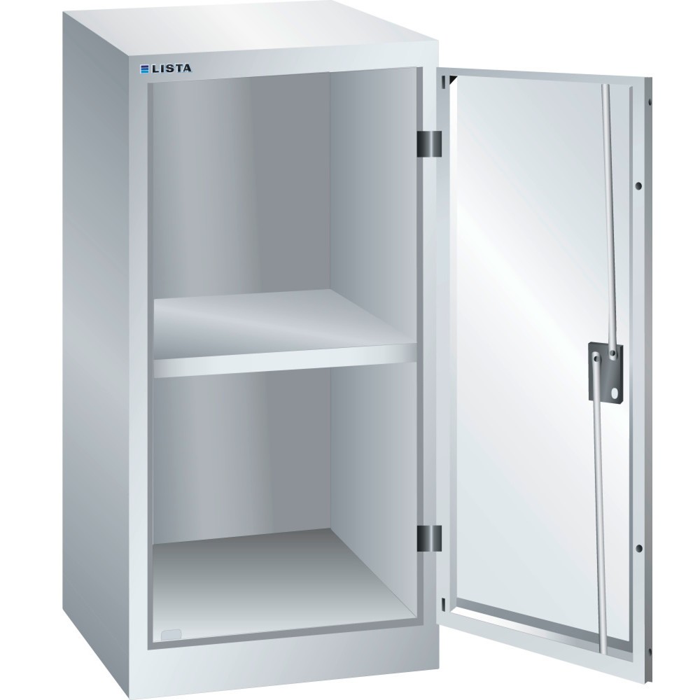 LISTA Beistellschrank, (BxTxH) 500x400x1000mm, 1 Verstellboden, lichtgrau, RFID Lock