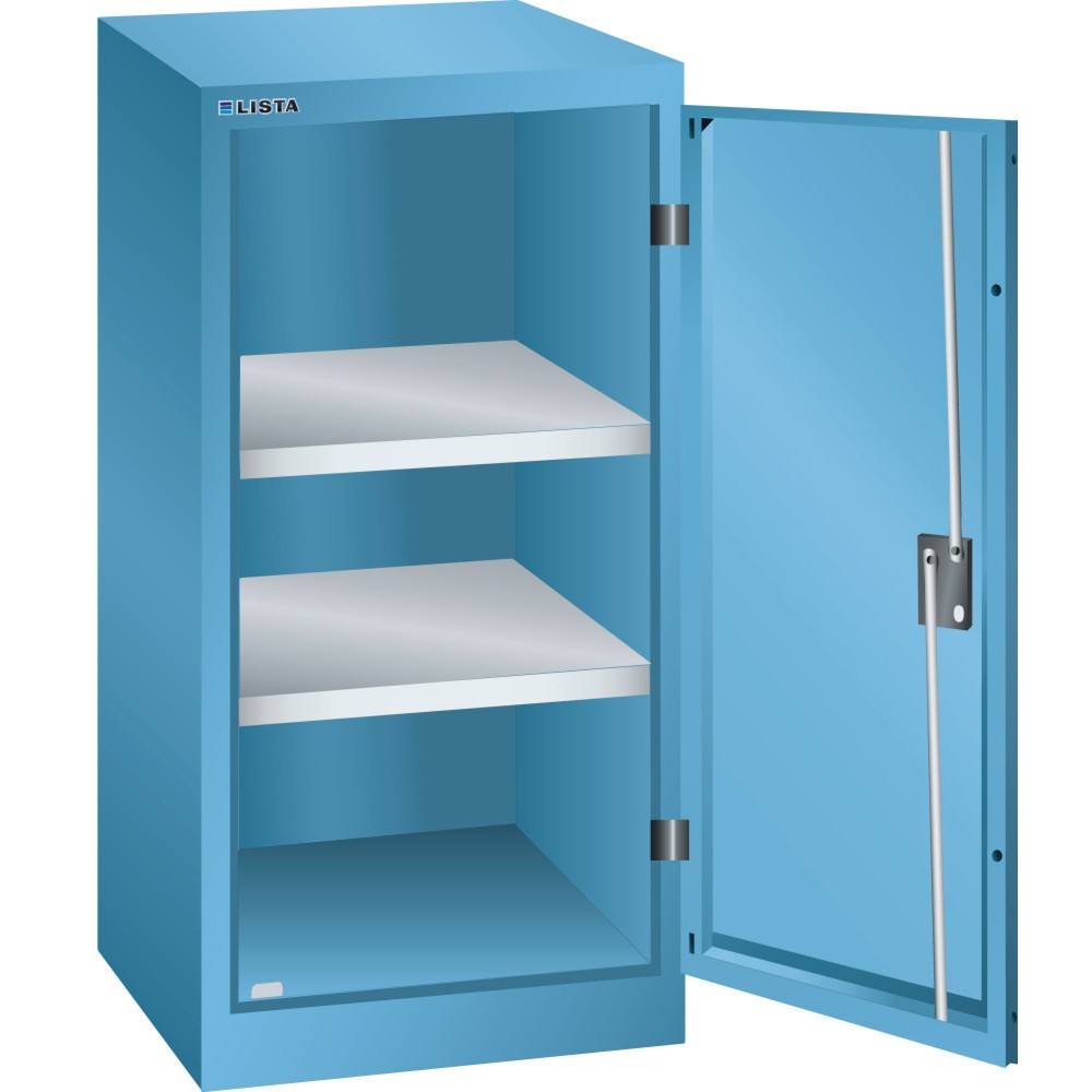 LISTA Beistellschrank, (BxTxH) 500x400x1000mm, 2 Verstellböden, lichtblau, RFID Lock