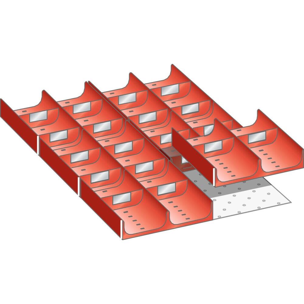 LISTA Set Mulden 18x27E, (BxTxFH) 306x459x50mm, 26 teilig