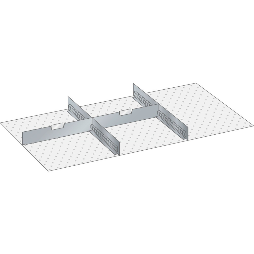 LISTA Set Schlitzwände und Trennbleche 54x27E, (BxT) 918x459mm, 2 Schlitzwände, 2 Trennbleche, für Fronthöhe 200mm
