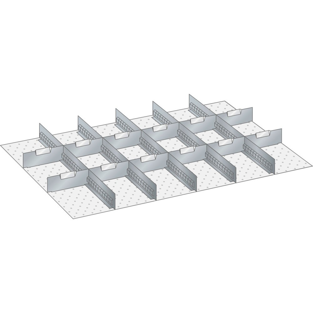 LISTA Set Schlitzwände und Trennbleche 54x36E, (BxT) 918x612mm, 5 Schlitzwände, 12 Trennbleche, für Fronthöhe 250mm