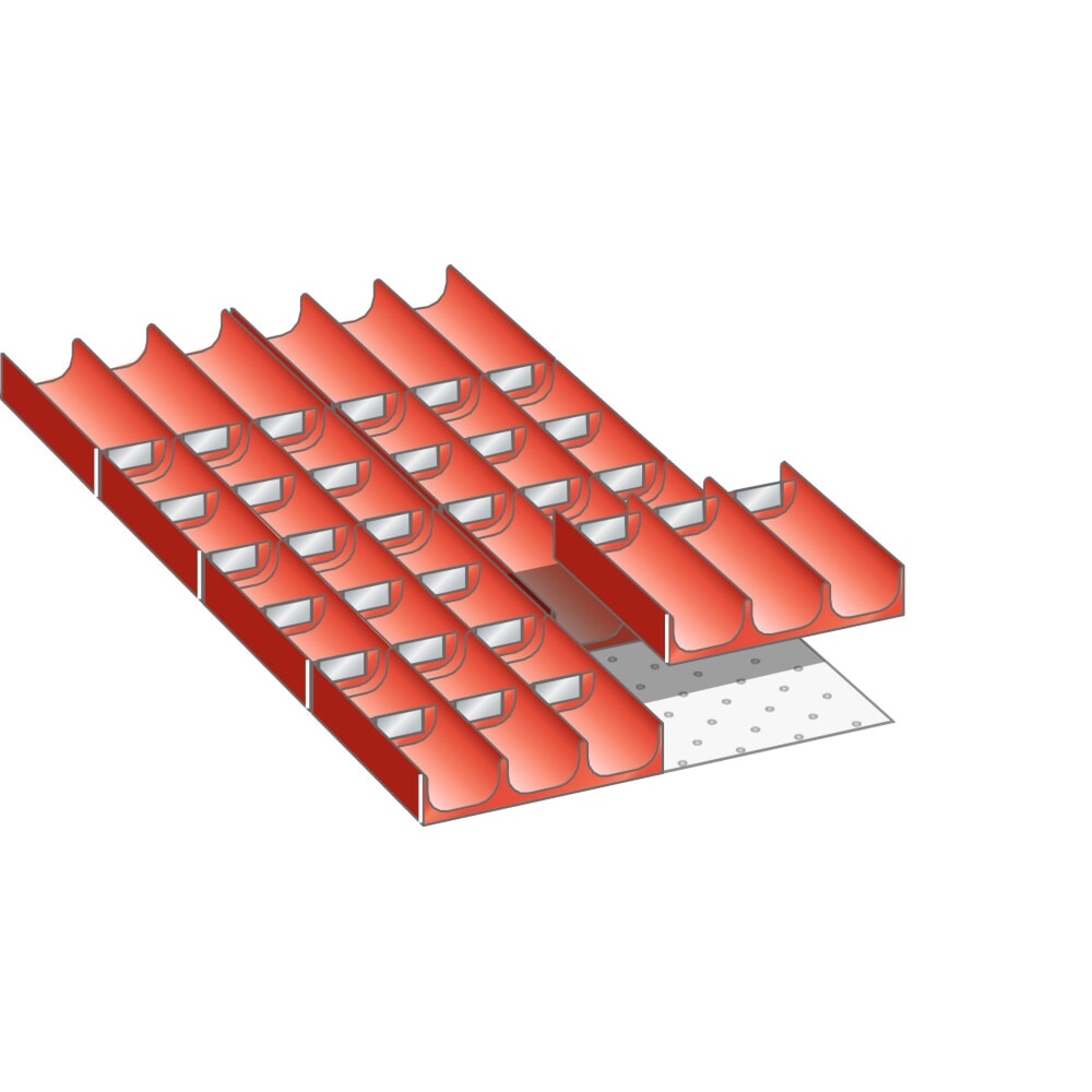 LISTA Set Mulden 18x36E, (BxTxFH) 306x612x50mm, 38-teilig