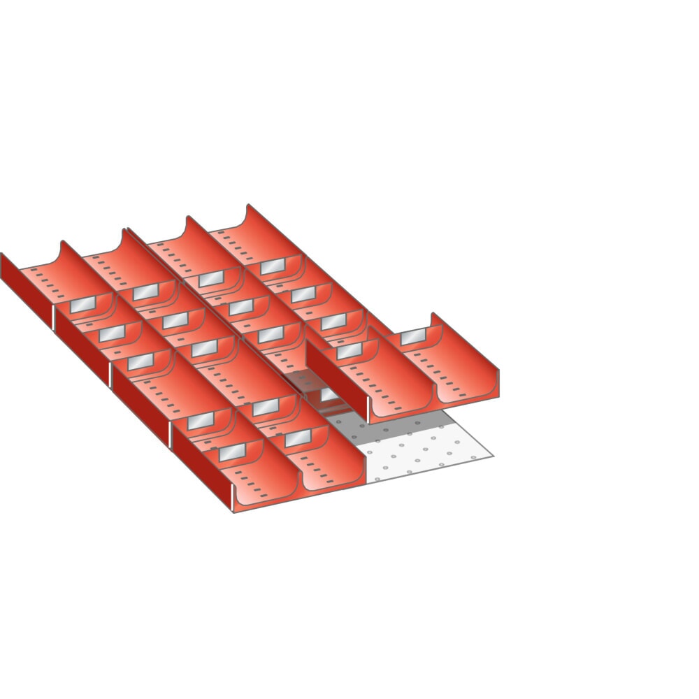 LISTA Set Mulden 18x36E, (BxTxFH) 306x612x50mm, 28-teilig
