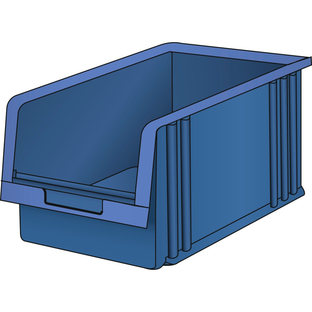 LISTA Sichtlagerkasten, HxBxT 150 x 210 x 329 mm, Grösse 5Z, blau