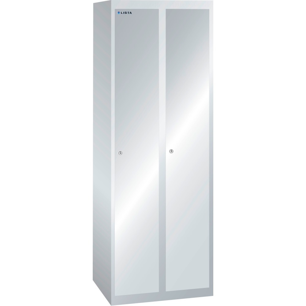 LISTA Garderobenschrank, (TxH) 500x1700mm, ohne Unterbau, 2 Abteile, Verschlussvorrichtung
