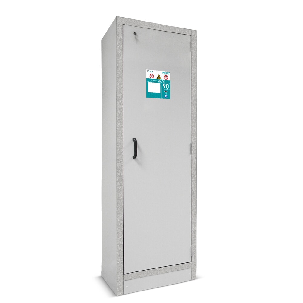 PRIORIT Brandschutzschrank Typ 90, 3 Wannenböden aus Stahl, HxBxT 1.960 x 600 x 595 mm