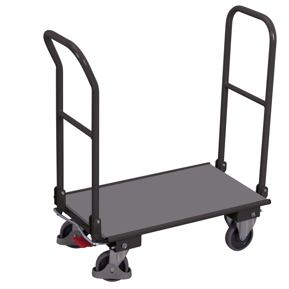VARIOfit® Klappwagen, 2 Bügel, EasySTOP®-Bremssystem, HxBxT 980 mm x 1030 mm x 600 mm, anthrazitgrau