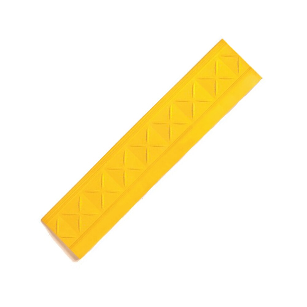 Sicherheits-Randleiste für REBOURNE® Anti-Ermüdungsmatte H-Serie, ESD-Ausführung, weiblich, gelb, BxL 100 mm x 460 mm