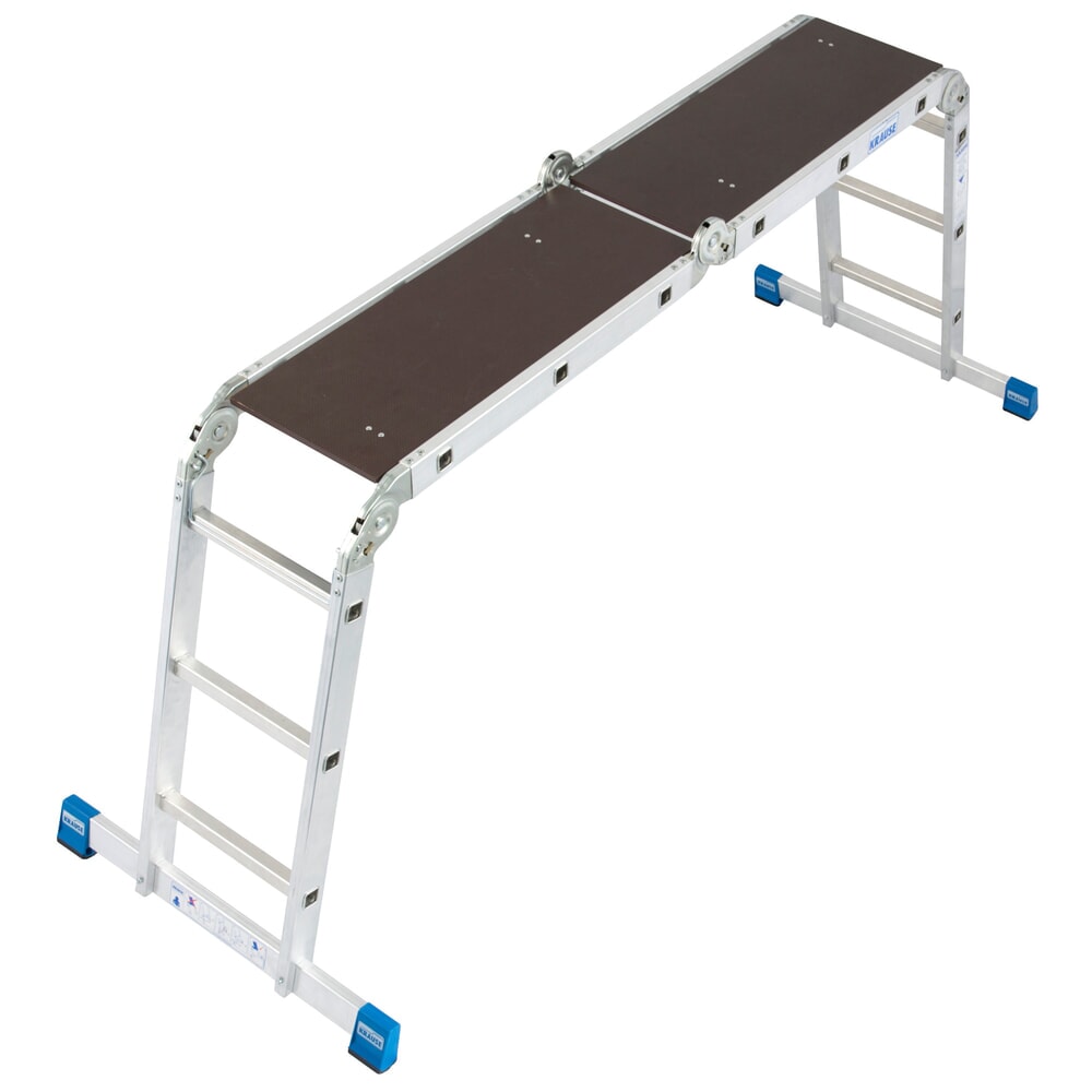 KRAUSE® STABILO Gelenkleiter Universal, inkl. Stand-Plattform, Gesamtlänge 3,55 m
